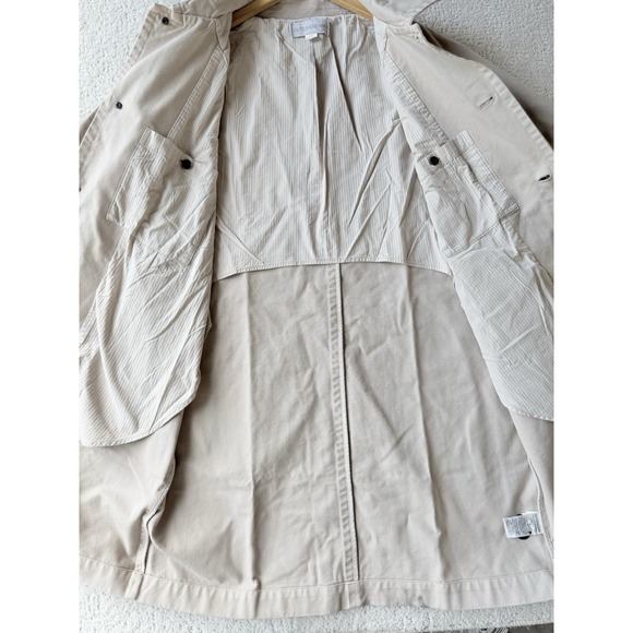 Outerknown Century Trench Car Coat Men's Medium Latte Beige Organic Cotton $328 - Picture 6 of 12